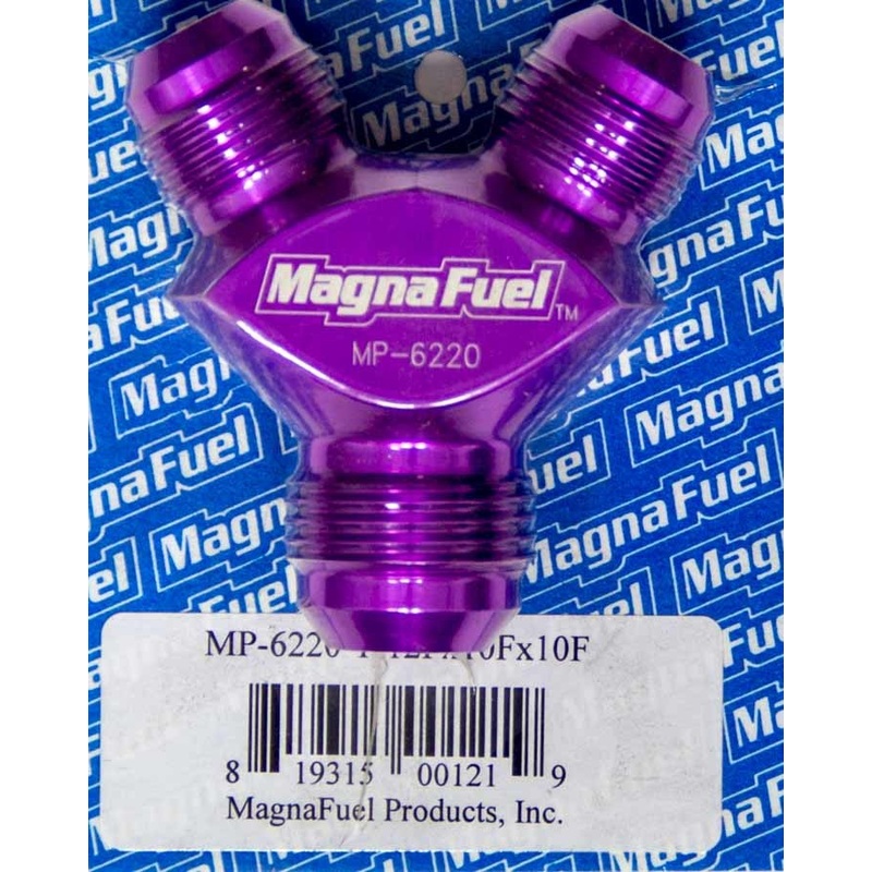 MagnaFuel Y-Fitting, 1 #12an & 2 #10an