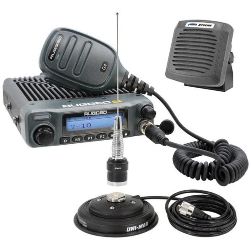 Rugged Radios GMRS Mobile Radio Kit Rambler G4 w/External Speaker