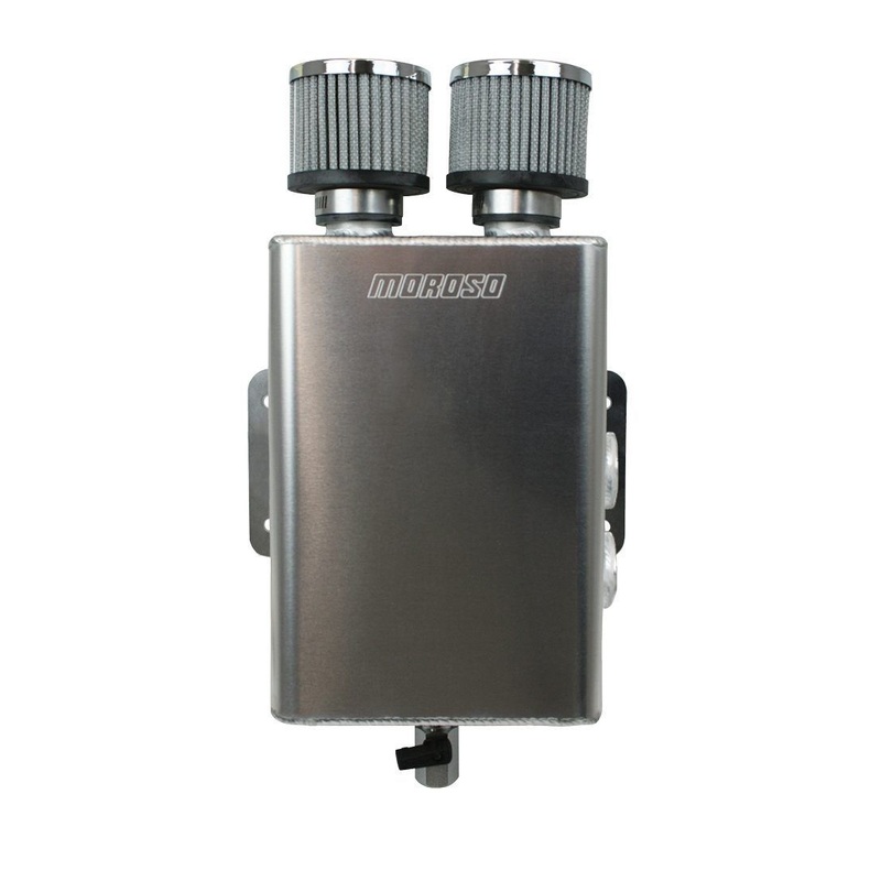 Moroso Air/Oil Separator Tank 2-Breathers / 2 16an Female