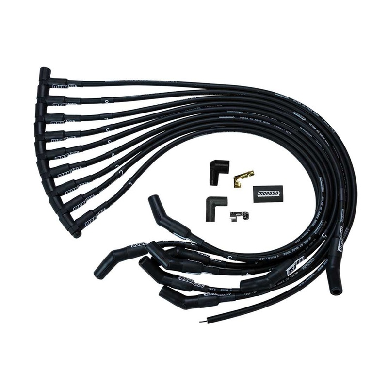 Moroso Ultra 40 Plug Wire Set SBF 351W HEI Black