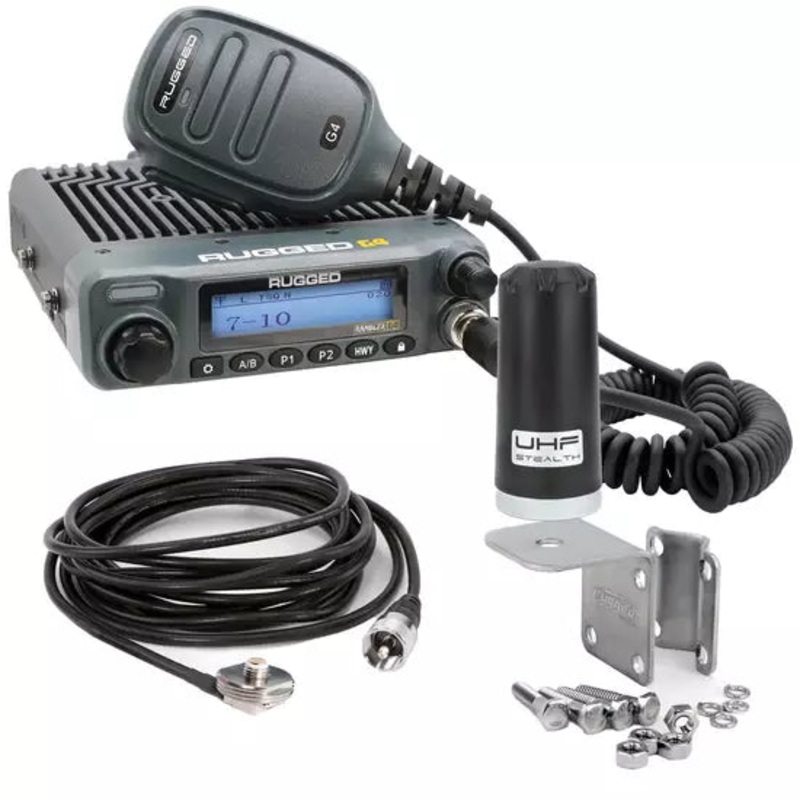 Rugged Radios GMRS Mobile Radio Kit Rambler G4 w/Stealth Antenna